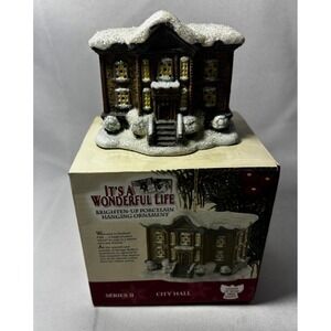 Enesco It's‎ a Wonderful Life Light-Up Hanging Christmas Ornament City Hall